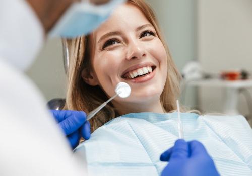 Lady smiles at dentist